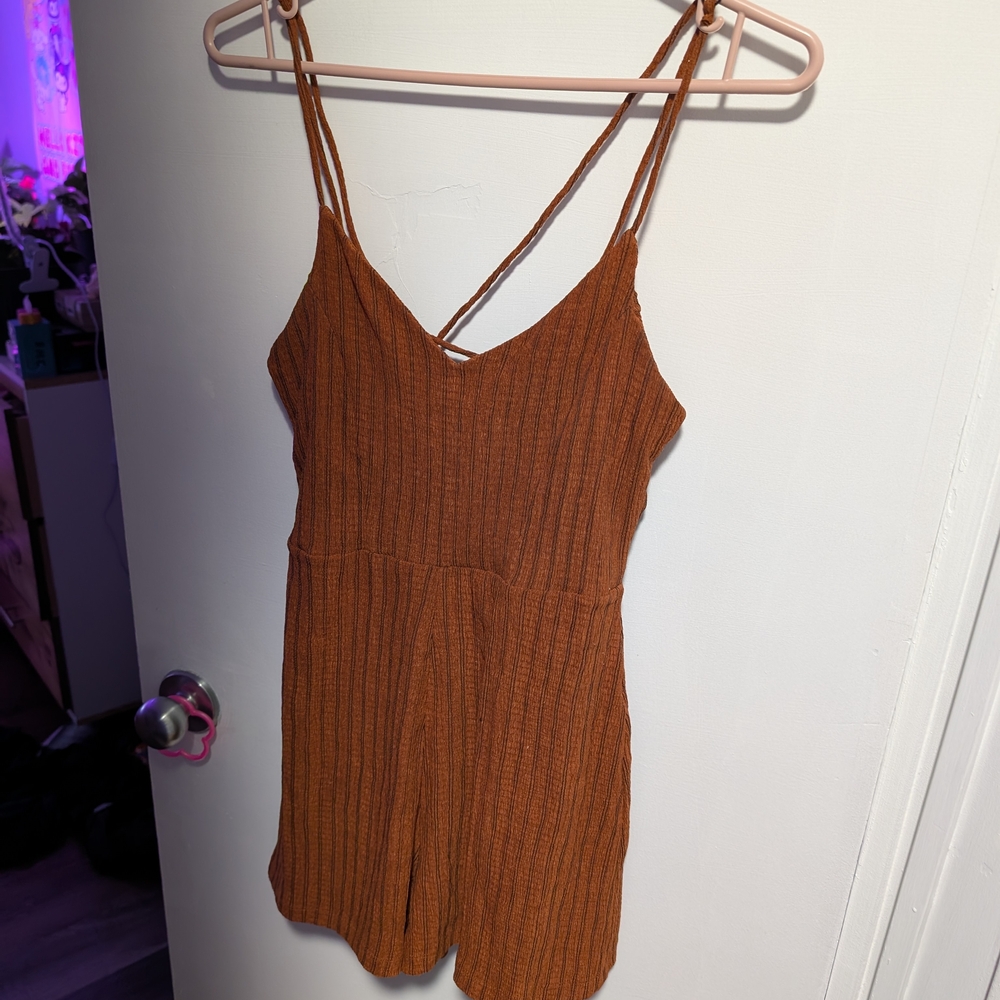 Brown Strappy Romper